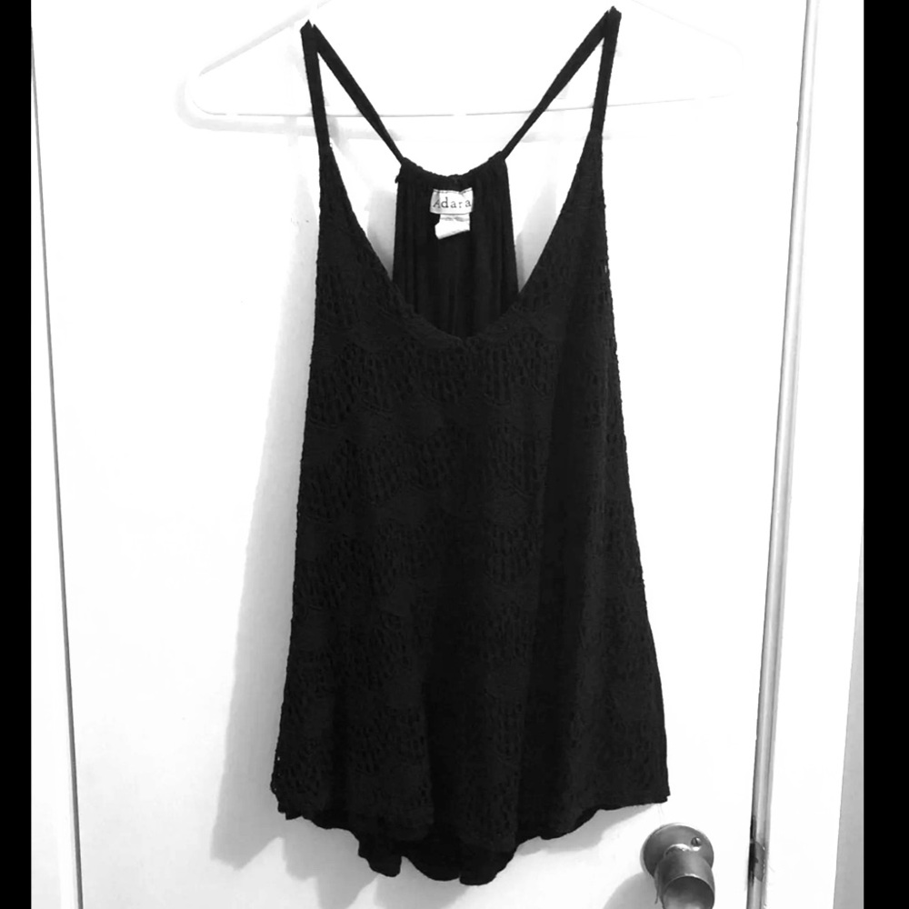 Black Crochet Tank